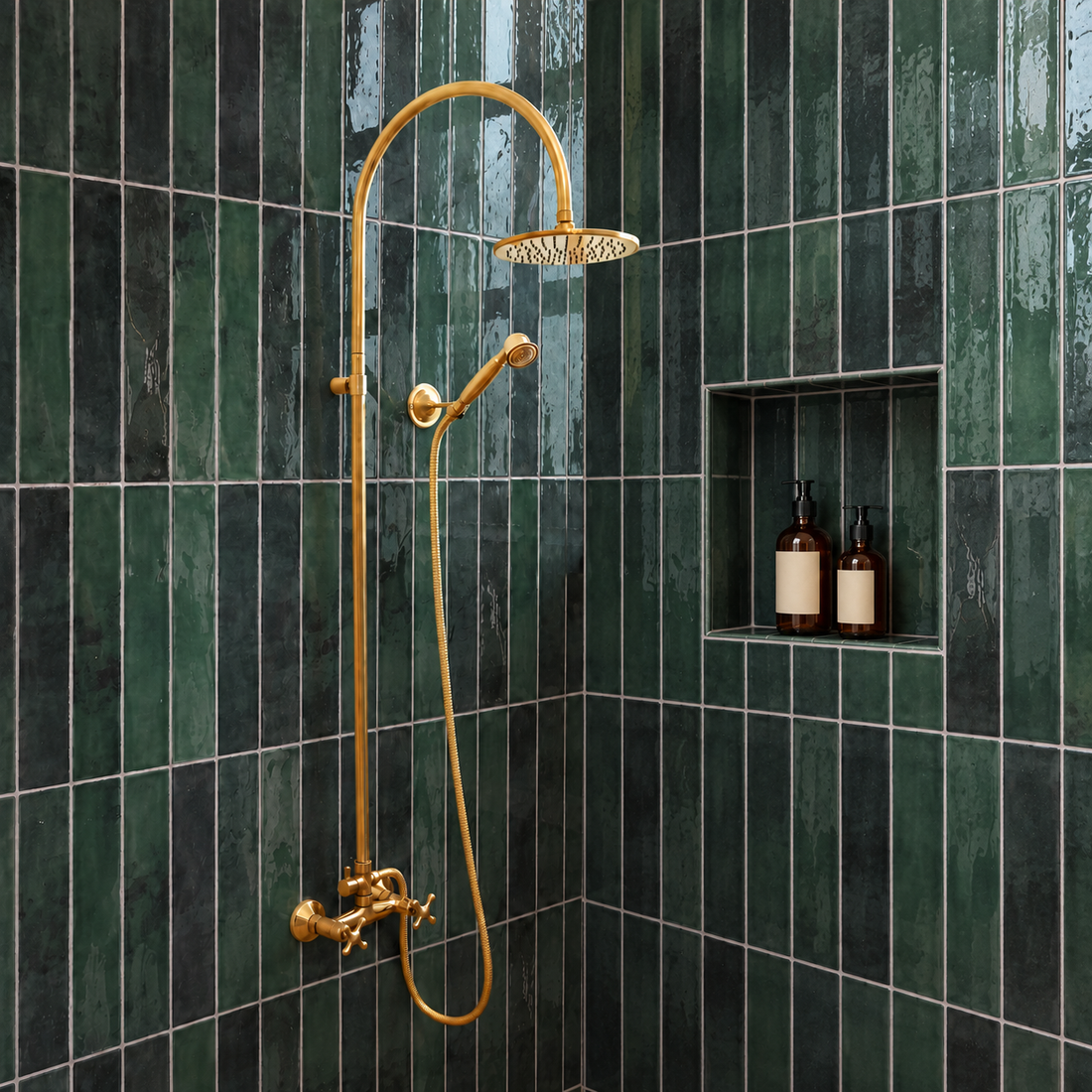 Seattle Exposed ShowerSet - Unlacquered Brass
