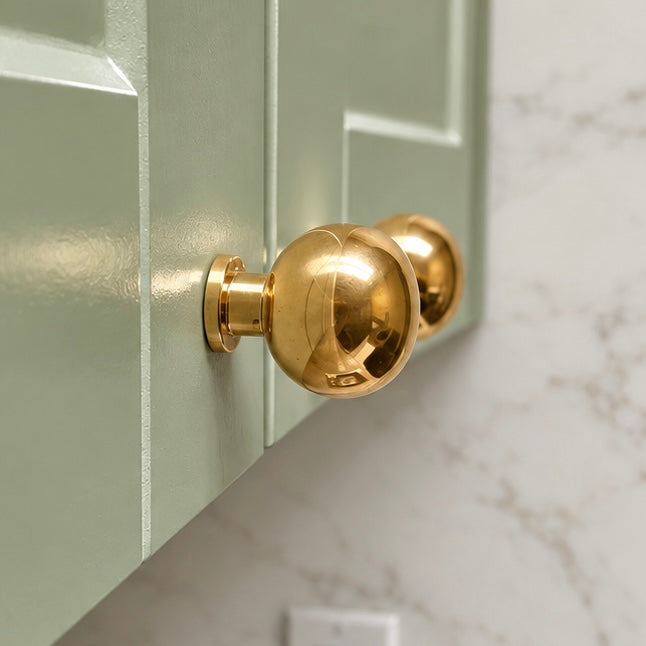 Ball Cabinet Knob – Unlacquered Brass