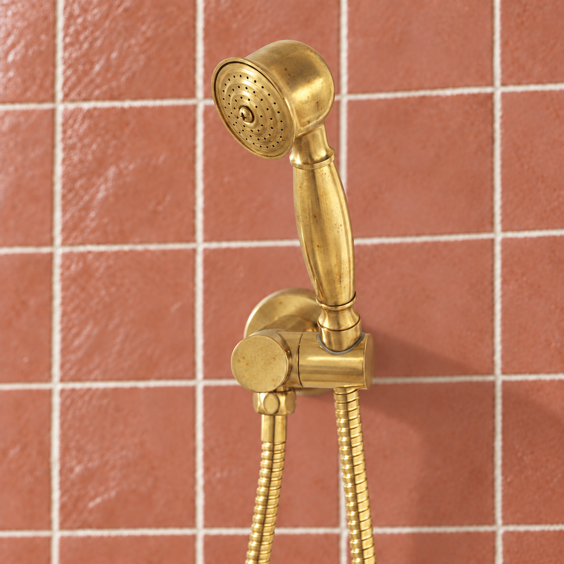 Tracy Unlacquered Brass Shower Set – Valve Included