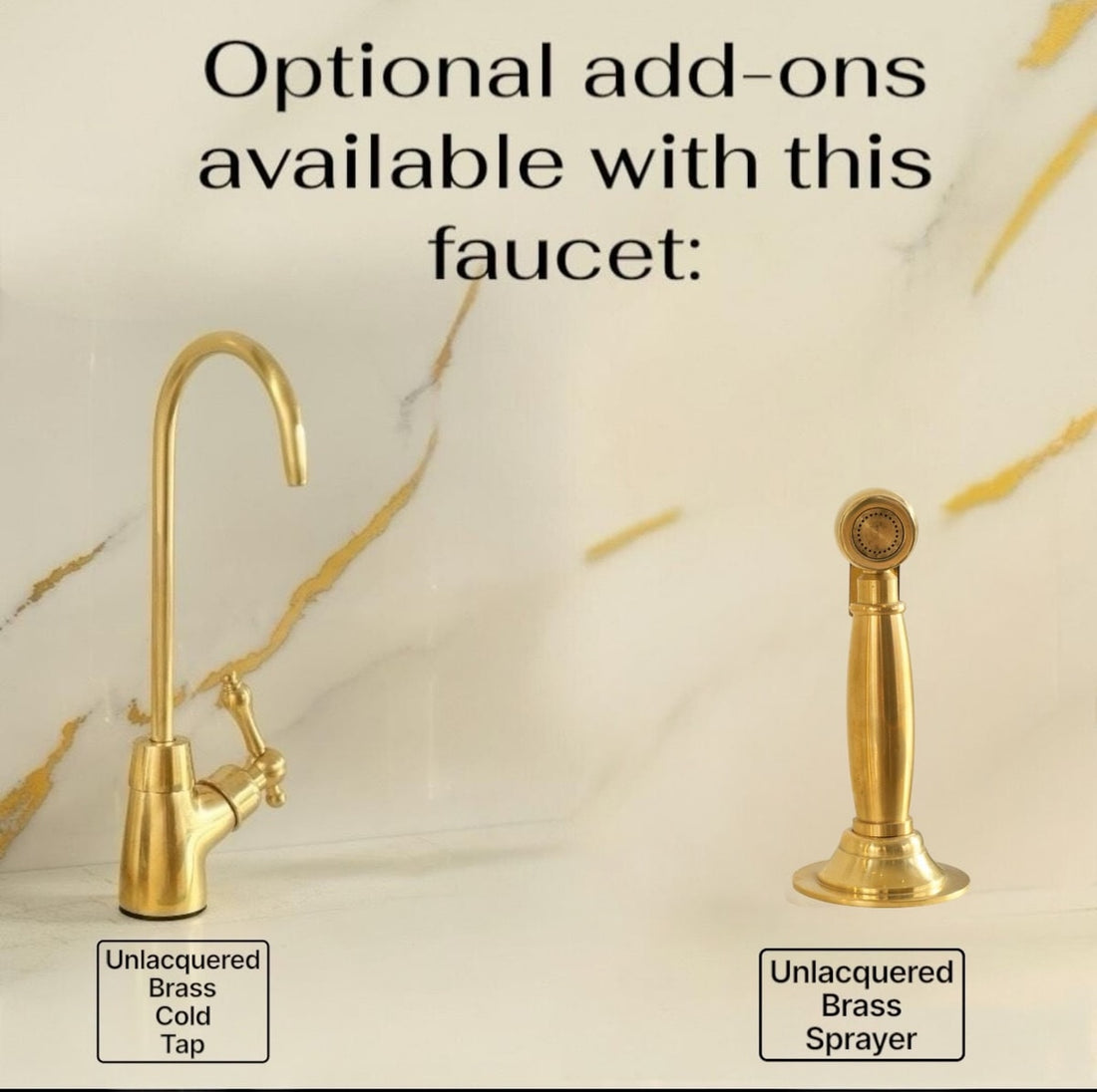 Salinas Kitchen Side Sprayer – Unlacquered Brass