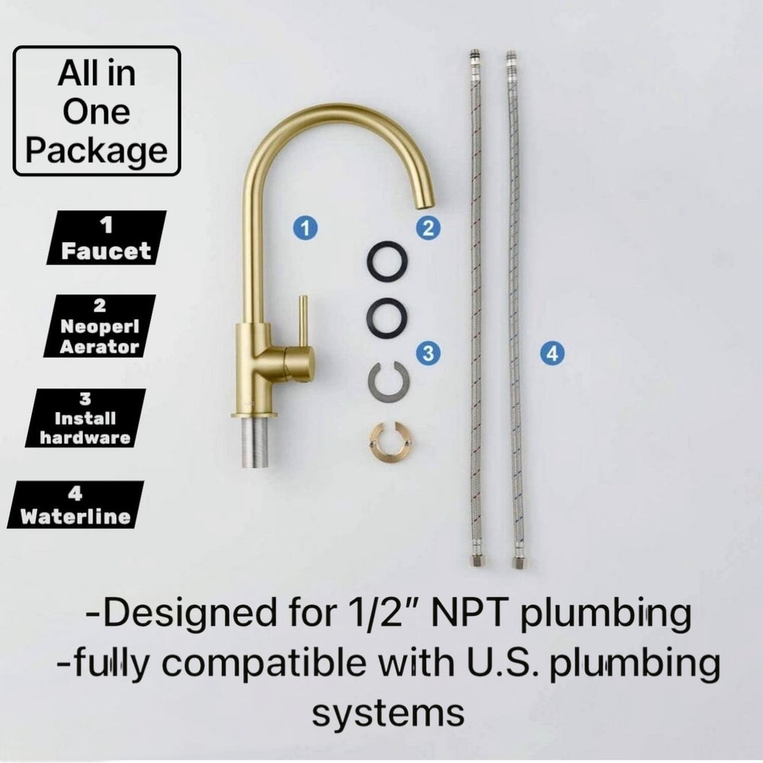 Salinas Kitchen Side Sprayer – Unlacquered Brass