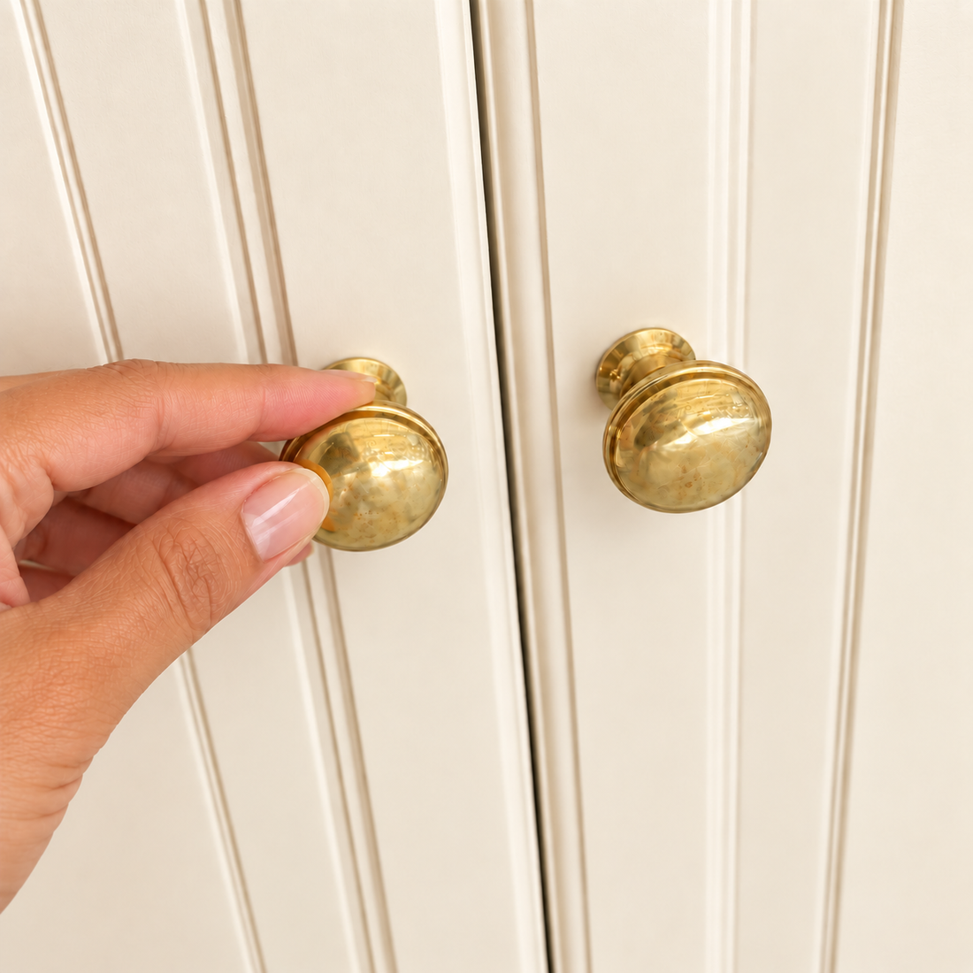 Mushroom Cabinet Knob | Unlacquered Brass - view 4
