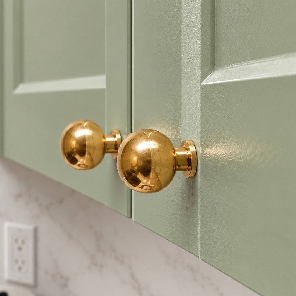 Ball Cabinet Knob – Unlacquered Brass