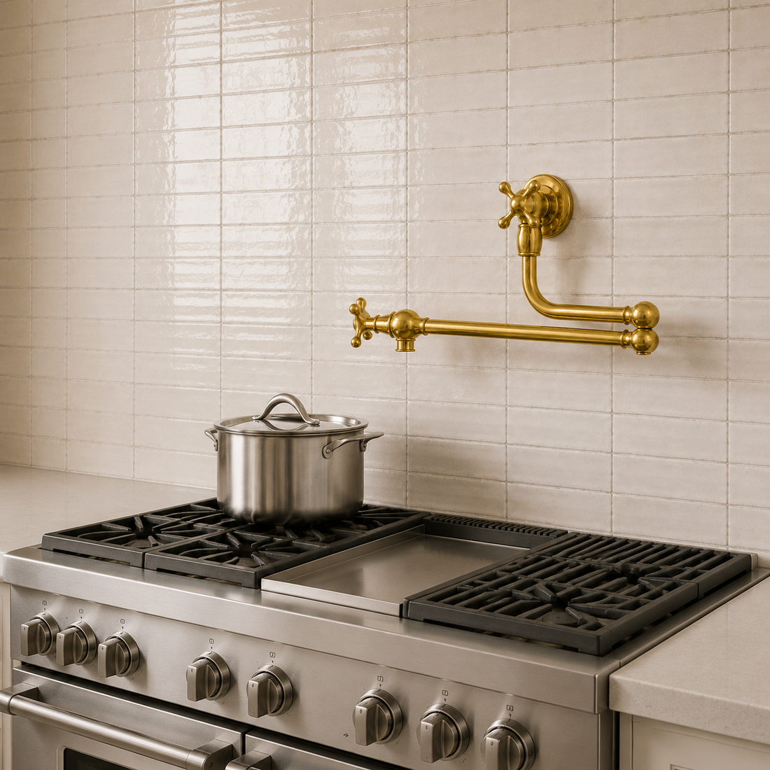 Ensemble de douche à effet pluie en laiton non verni avec douchette et bec de baignoire, système de douche mural moderne et luxueux