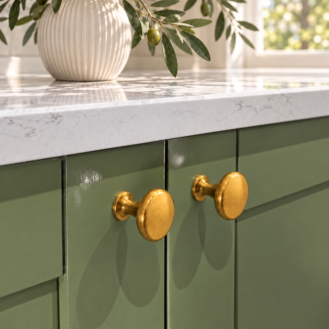Bouton de meuble-lavabo – Laiton non verni