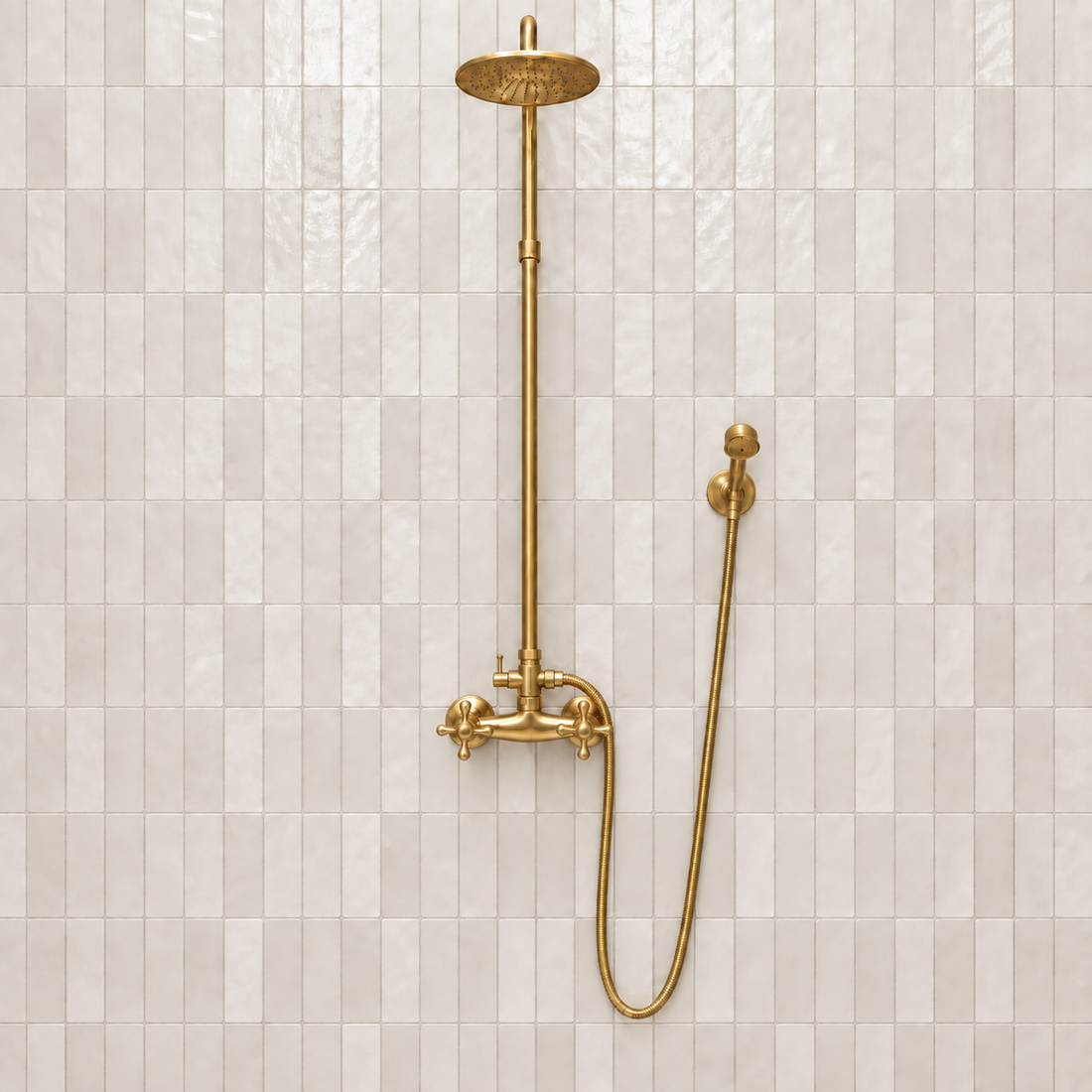 Marino Exposed Shower Set – Unlacquered Brass
