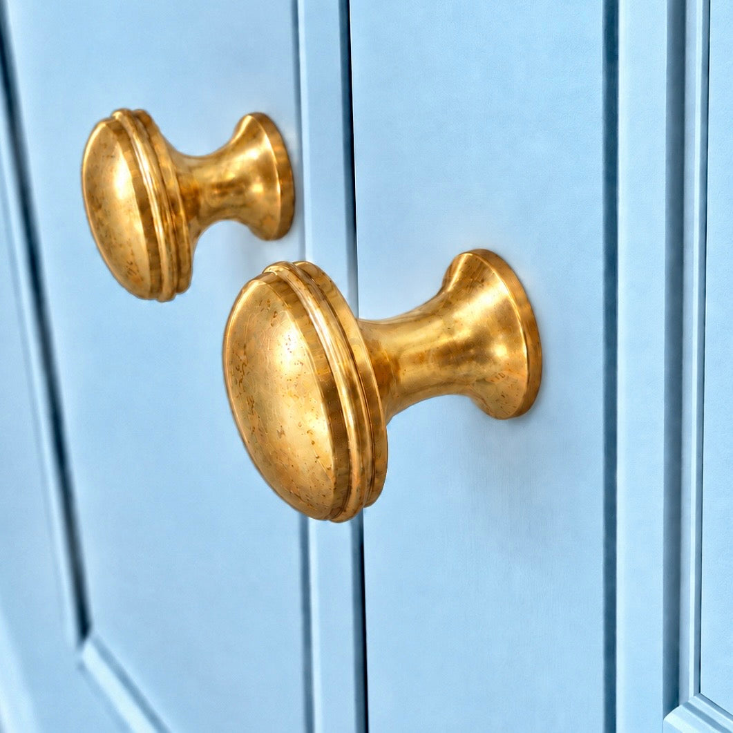 Mushroom Cabinet Knob | Unlacquered Brass - view 2