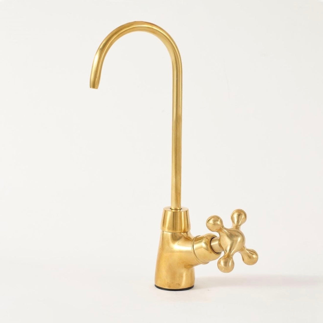 Robinet de cuisine à double poignée, 3 trous, en laiton non verni, avec douchette latérale et robinet d'eau froide