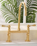 6” Spread Bridge Kitchen Faucet - Unlacquered Brass - view 12