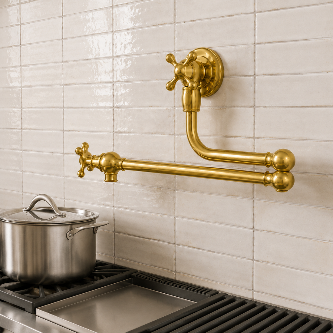 Ensemble de douche à effet pluie en laiton non verni avec douchette et bec de baignoire, système de douche mural moderne et luxueux
