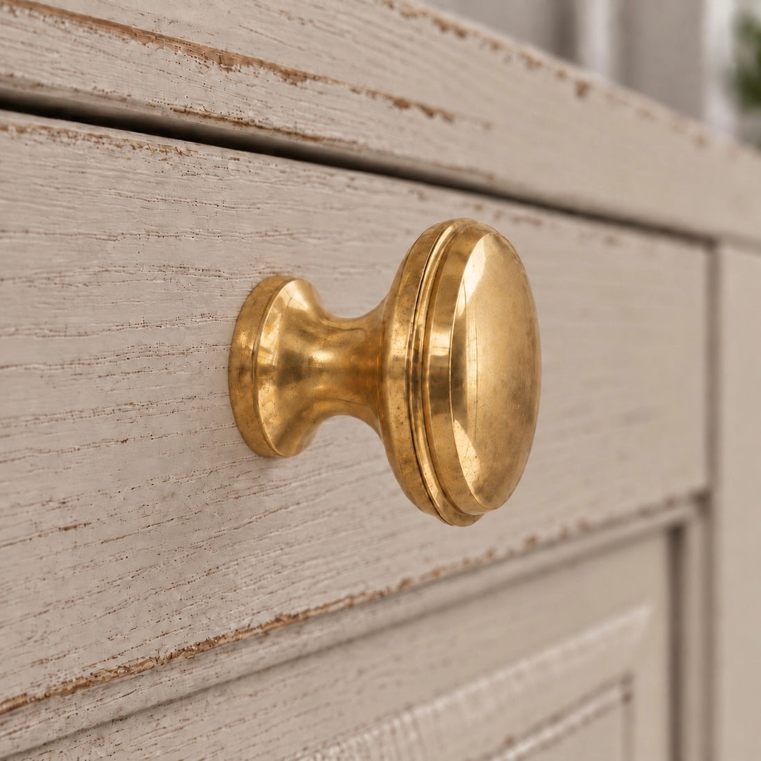 Mushroom Cabinet Knob | Unlacquered Brass