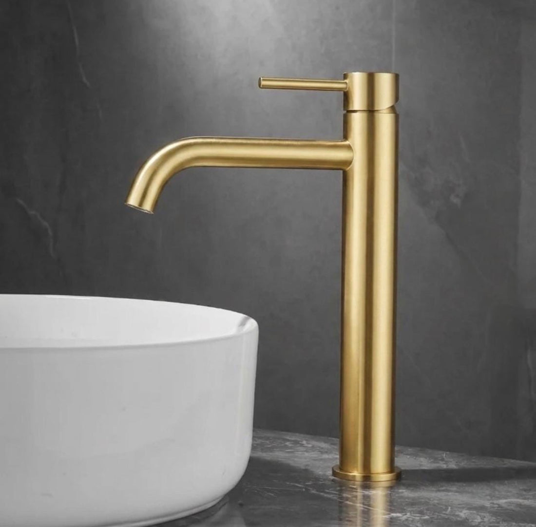 Robinet de salle de bain monotrou Napa – Laiton non verni