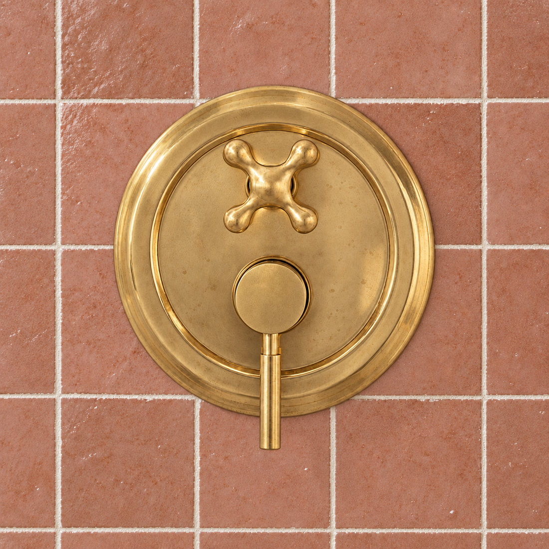 Tracy Unlacquered Brass Shower Set – Valve Included