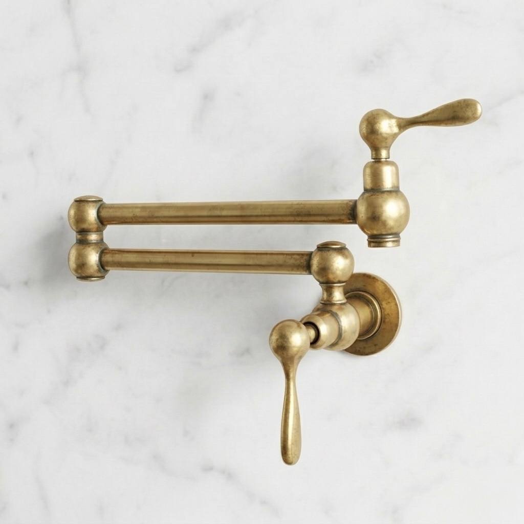 Système de douche mural en laiton non verni avec douchette à main, ensemble de douche vintage en laiton massif, ensemble de douche avec tuyauterie apparente