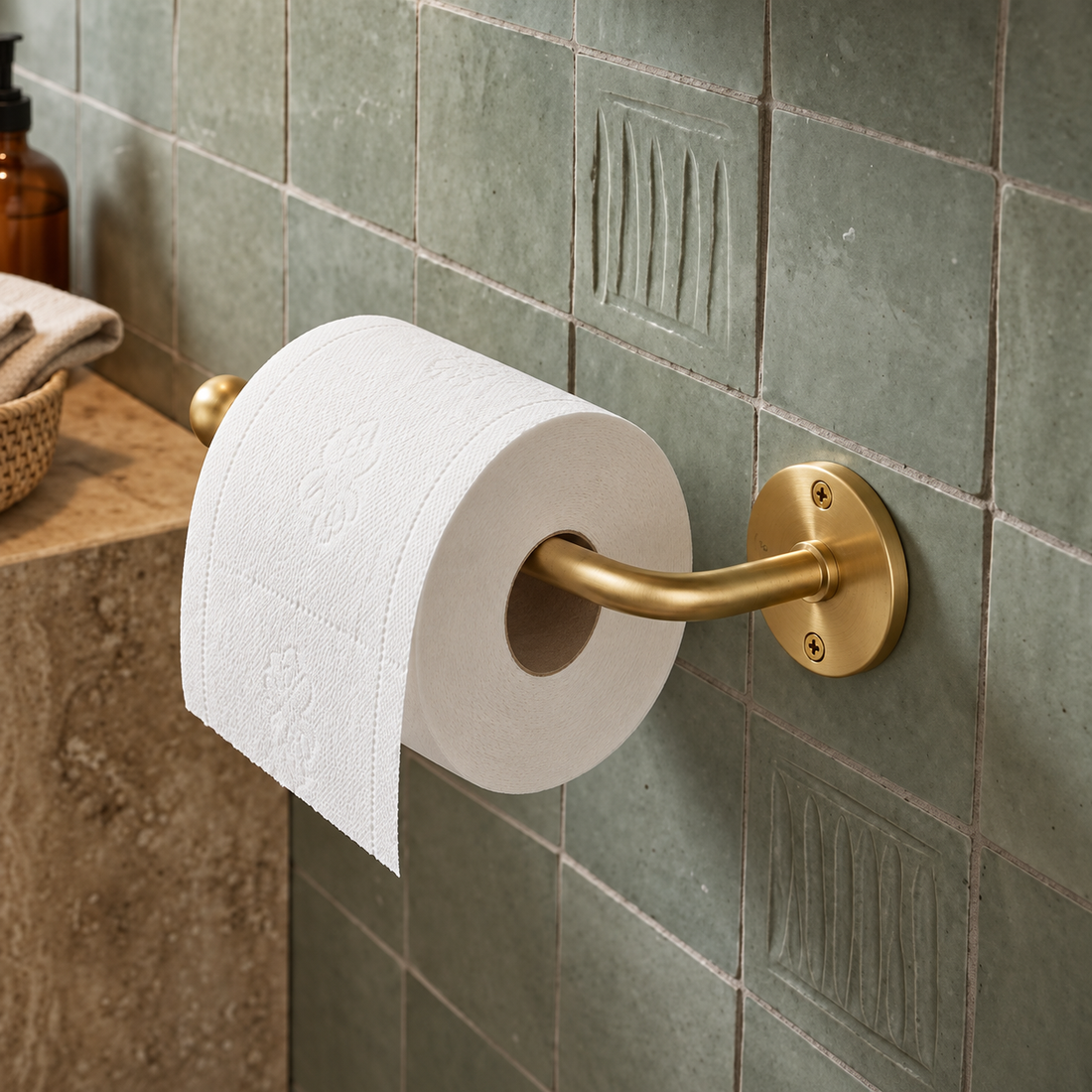 Traditional Toilet Paper Holder – Unlacquered Brass