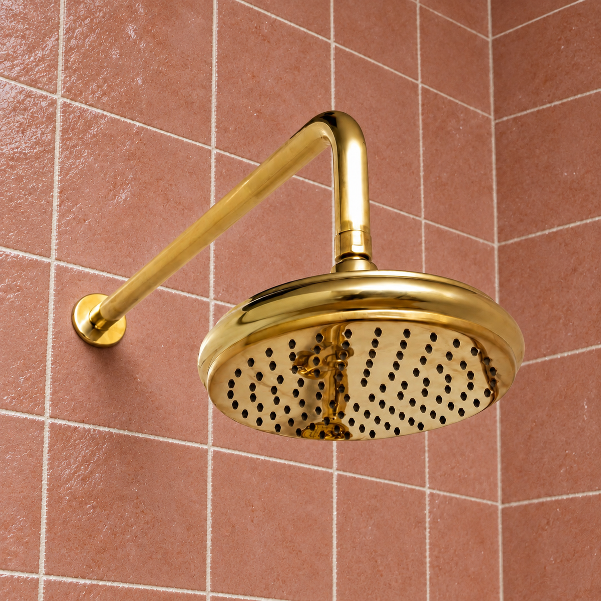 Domed Shower Head – Unlacquered Brass - view 2