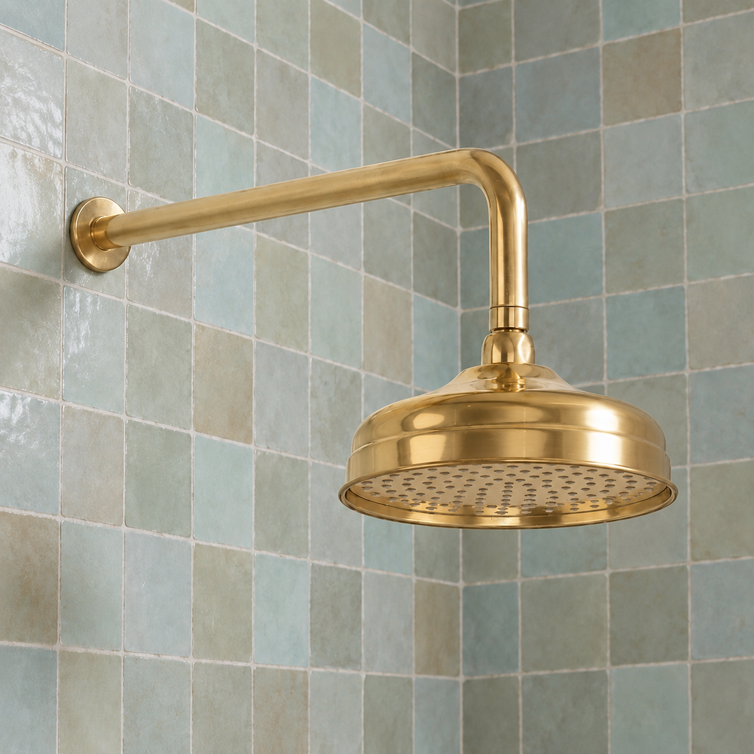 Thermostatic Shower Set – Unlacquered Brass