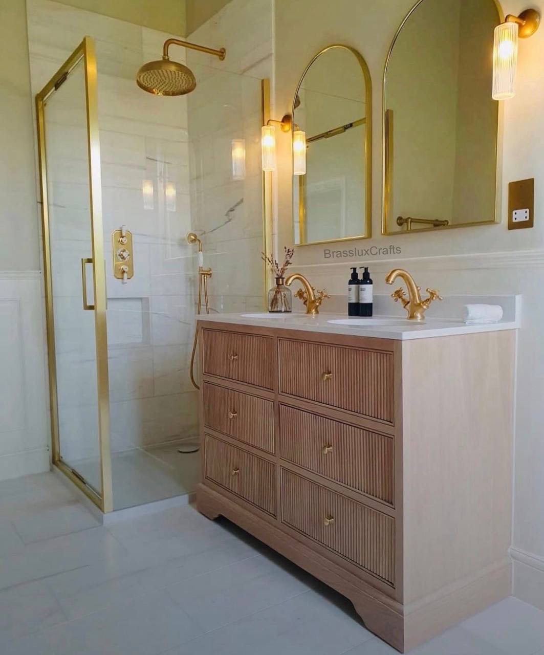 Twino Unlacquered Brass Single-Hole Bathroom Faucet