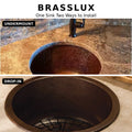 Round antique copper bar sink installation options, undermount or drop-in, one sink two ways to install