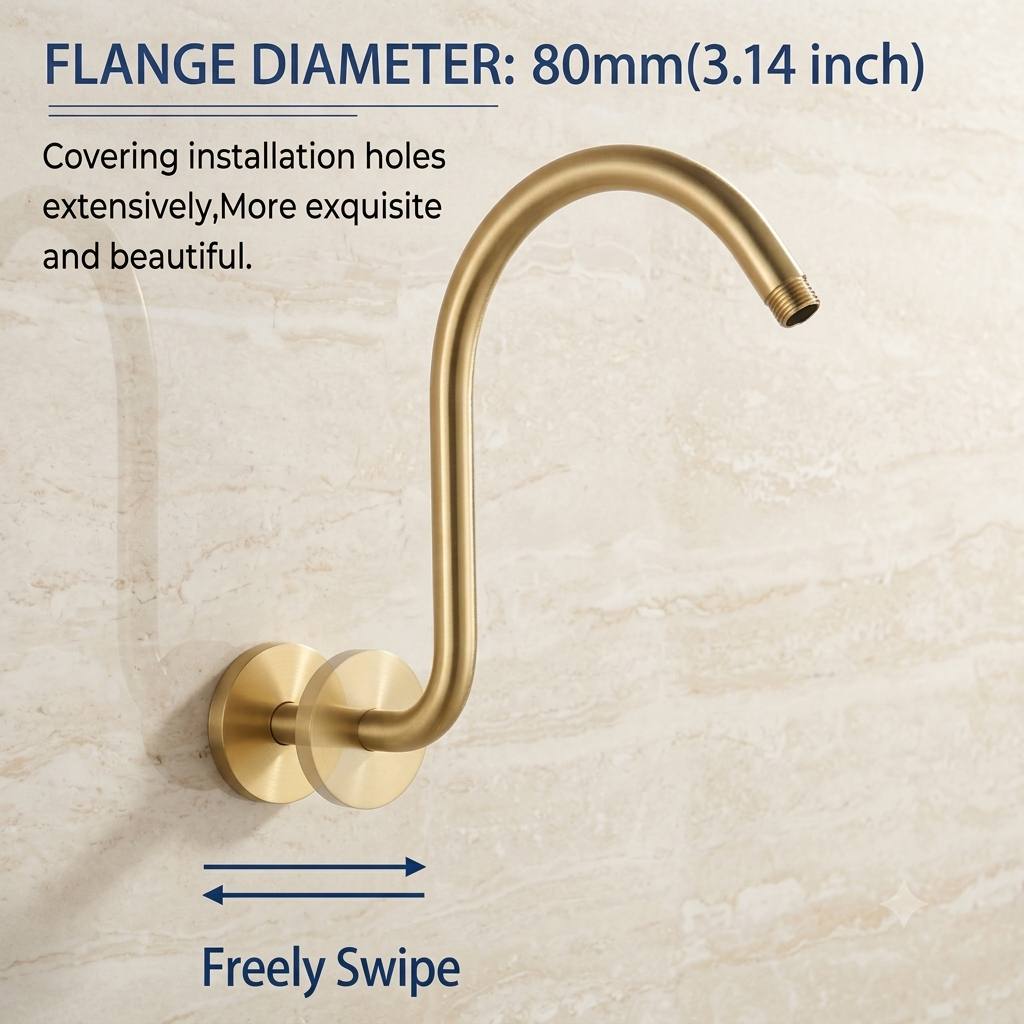 Arco Unlacquered Brass Single Shower Valve Trim | Rough-In Valve