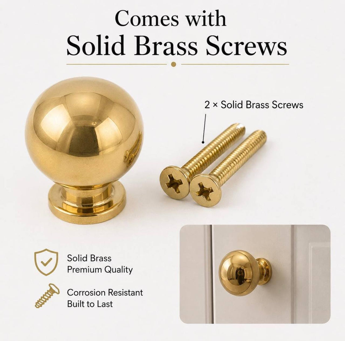 Ball Cabinet Knob – Unlacquered Brass