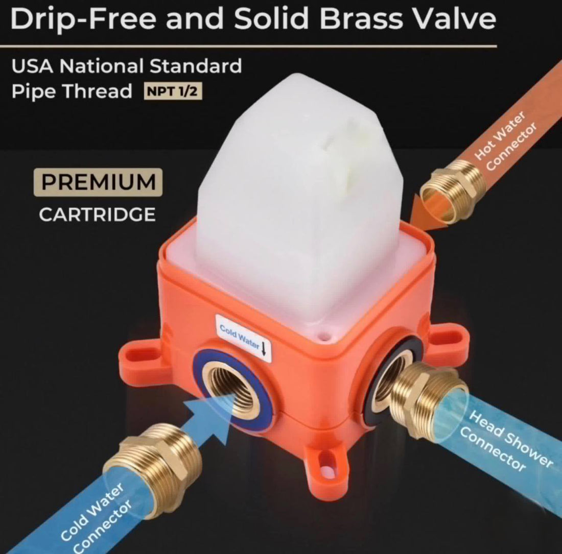 Arco Unlacquered Brass Single Shower Valve Trim | Rough-In Valve