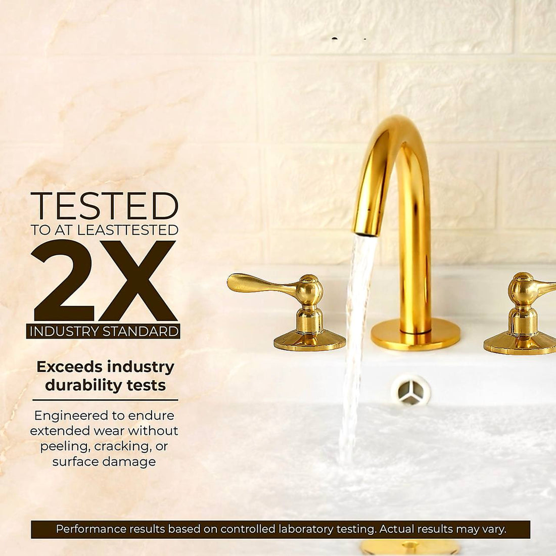 Osaka Widespread Unlacquered Brass Bathroom Faucet | Lever Handles