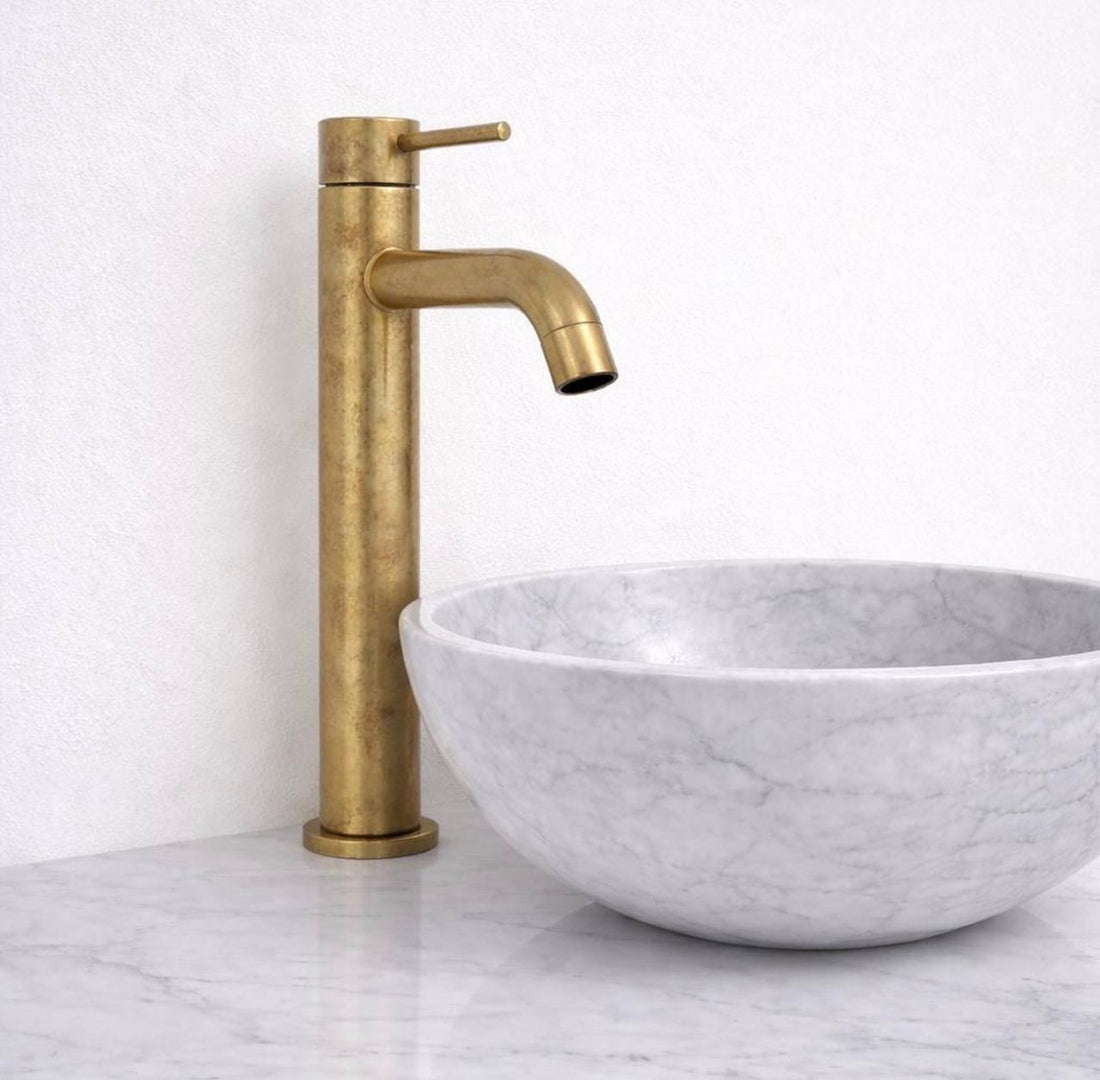 Napa Unlacquered Brass Single-Hole Vessel Sink Faucet