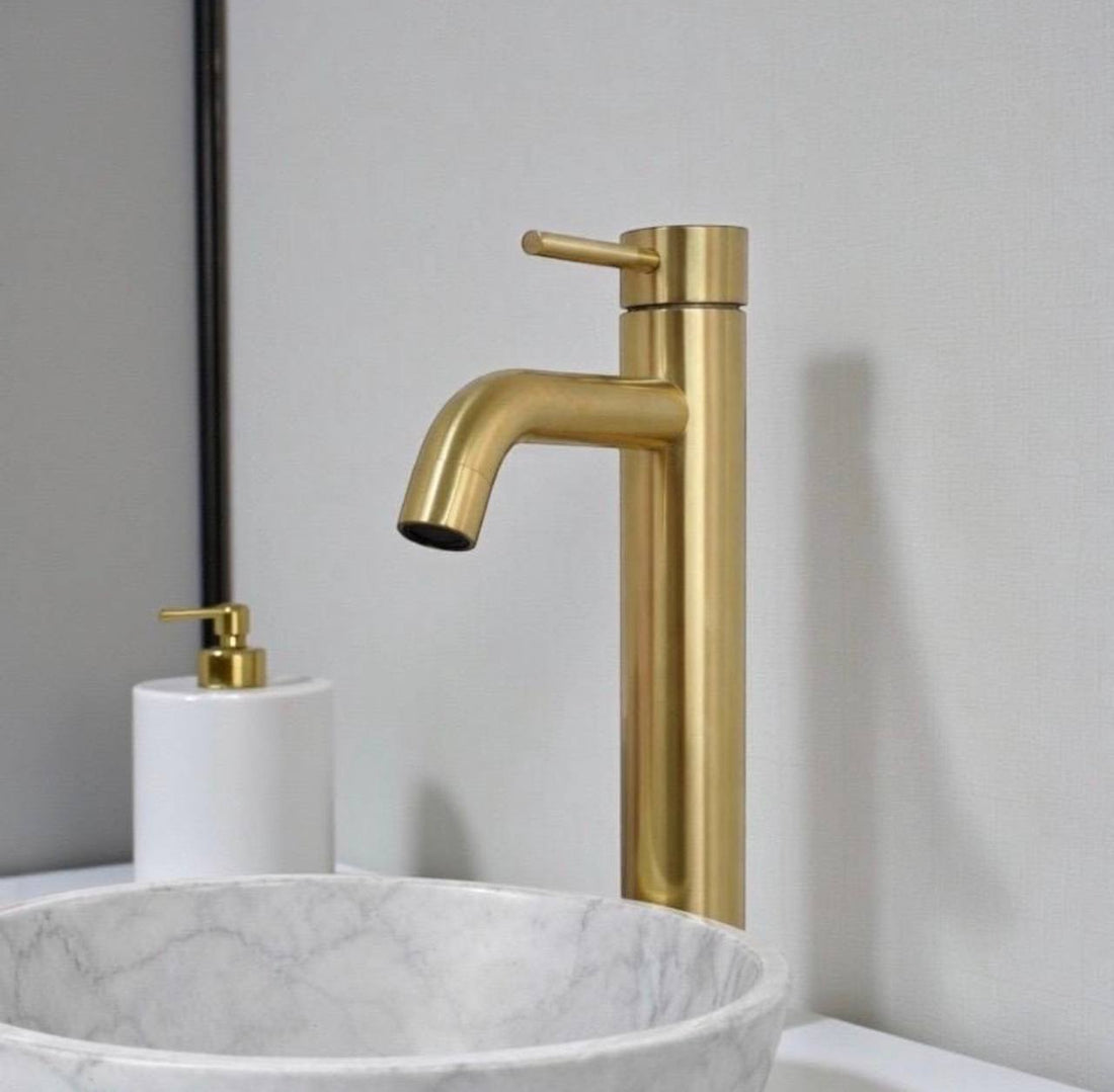 Napa Unlacquered Brass Single-Hole Vessel Sink Faucet