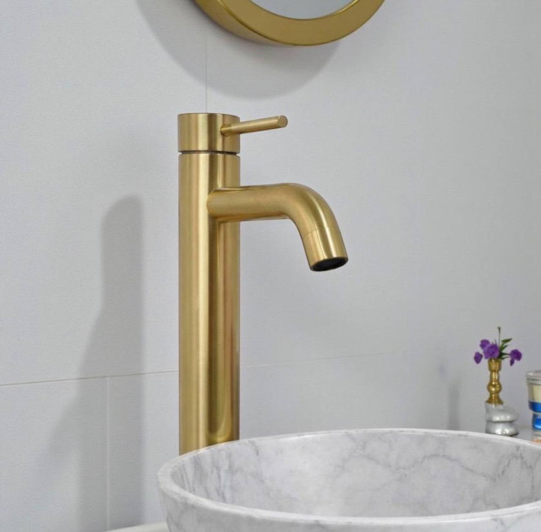 Napa Unlacquered Brass Single-Hole Vessel Sink Faucet