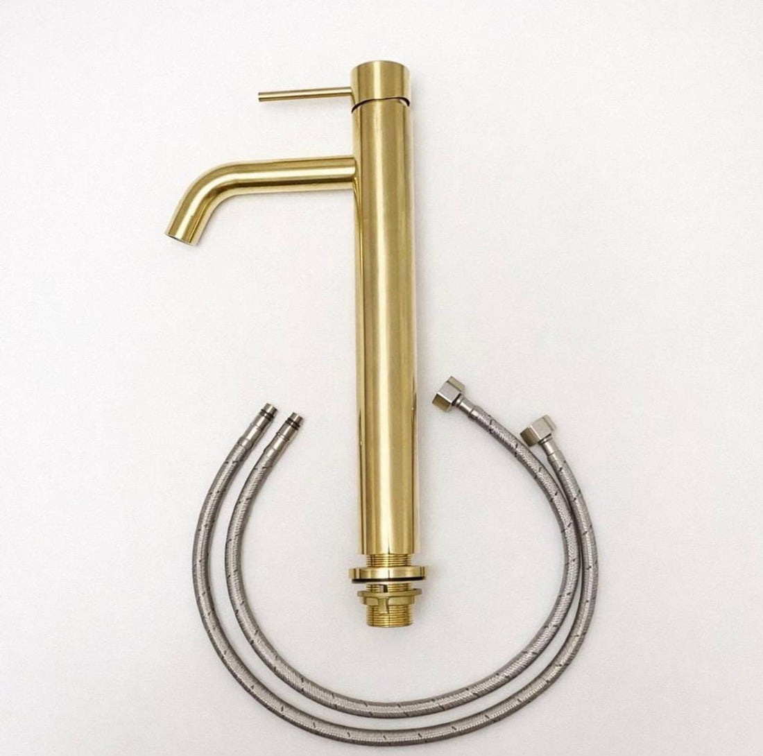 Napa Unlacquered Brass Single-Hole Vessel Sink Faucet