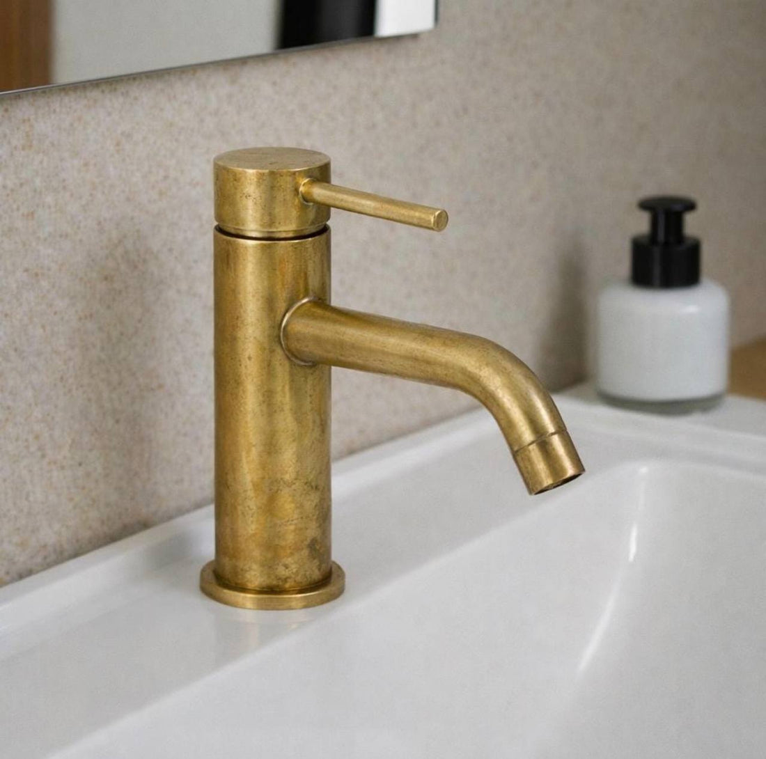 Novato Unlacquered Brass Single-Hole Vessel Sink Faucet