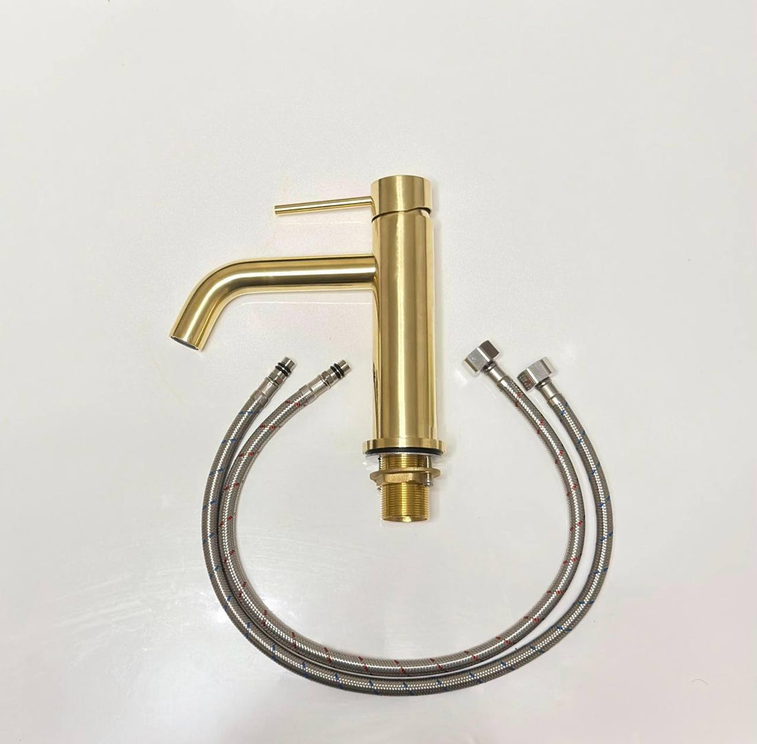 Novato Unlacquered Brass Single-Hole Vessel Sink Faucet