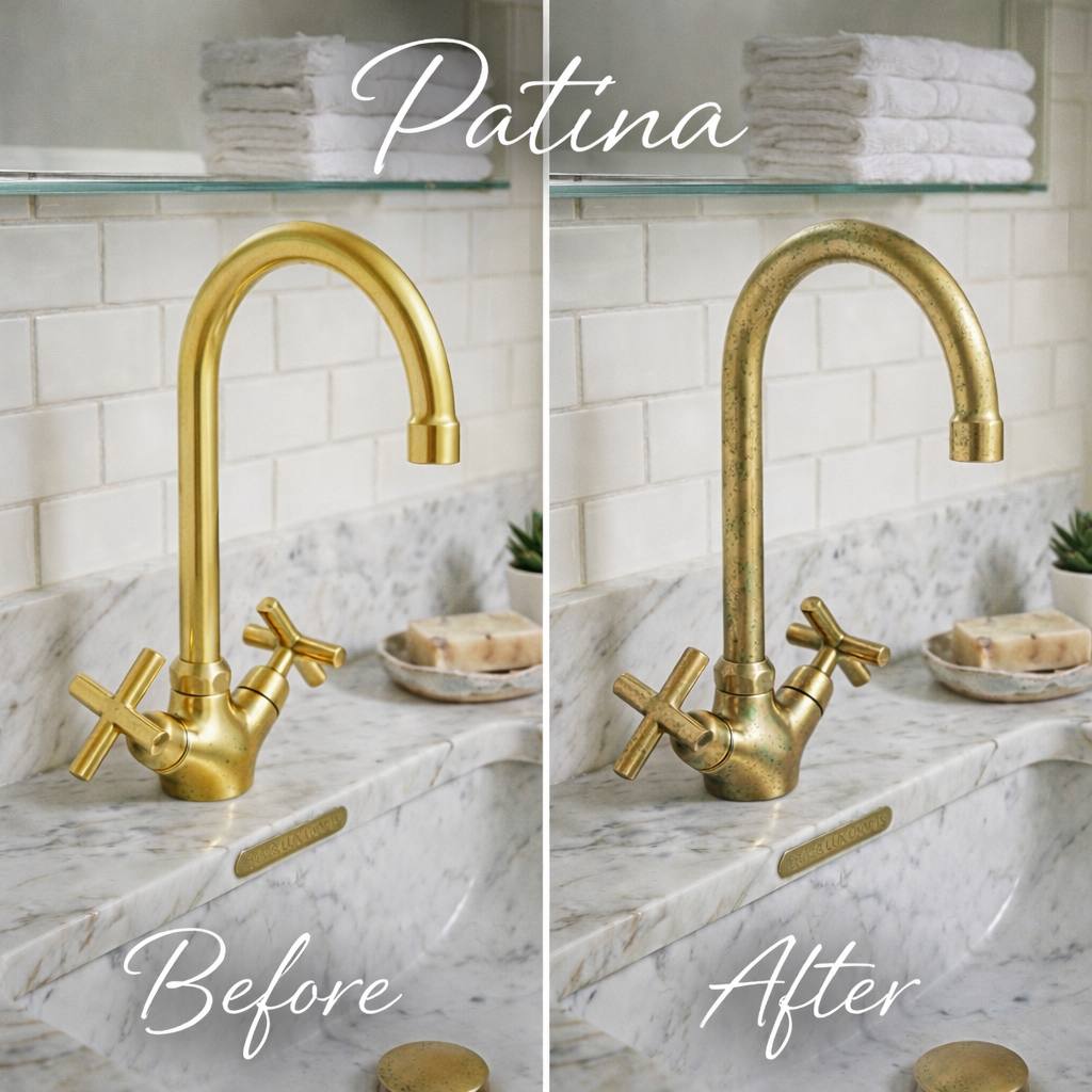 Monaco Unlacquered Brass Single-Hole Faucet | Classic X Handles