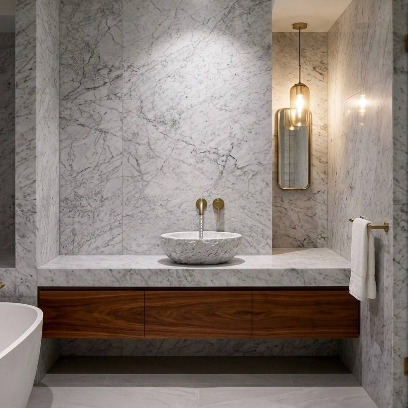 Oslo Unlacquered Brass Single-Handle Wall-Mount Bathroom Faucet
