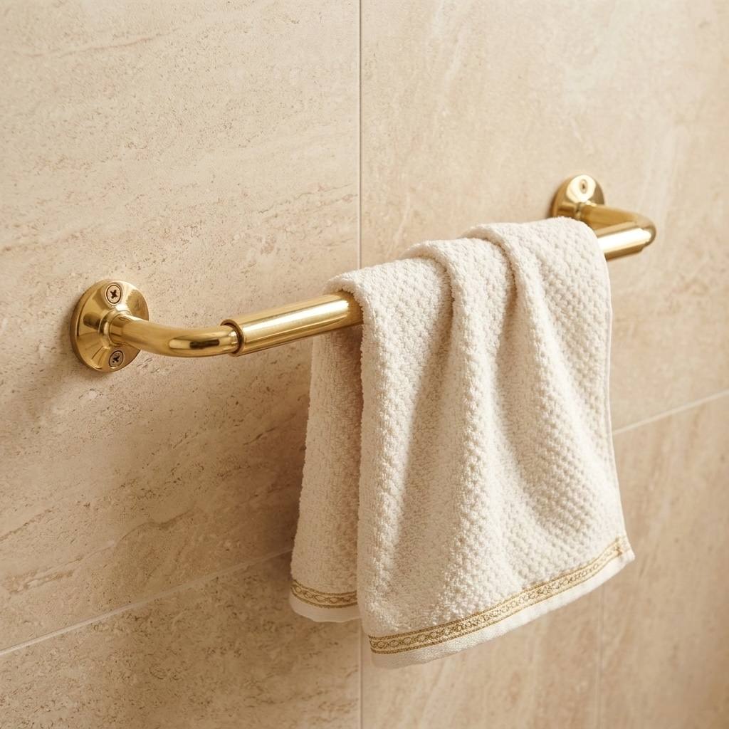 Brass Traditional Towel Bar 12" or 24"