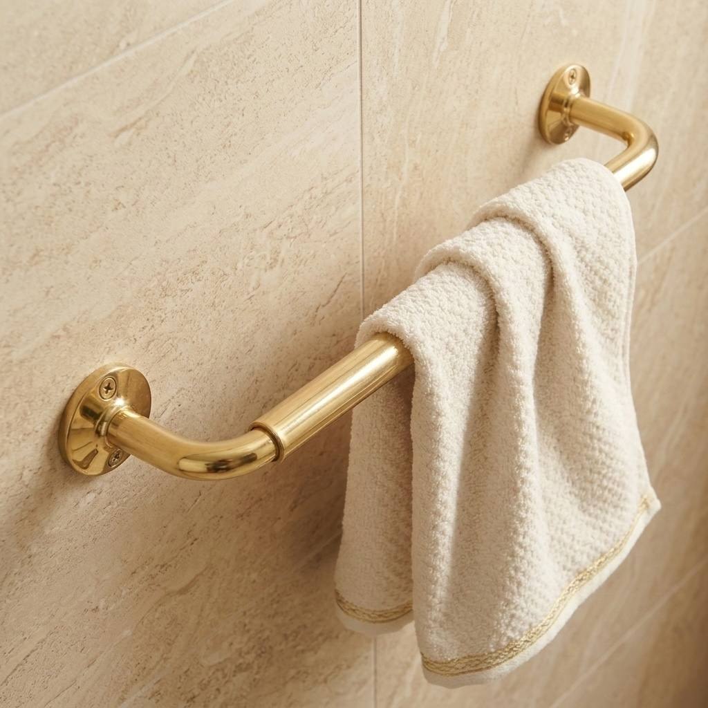 Brass Traditional Towel Bar 12" or 24"