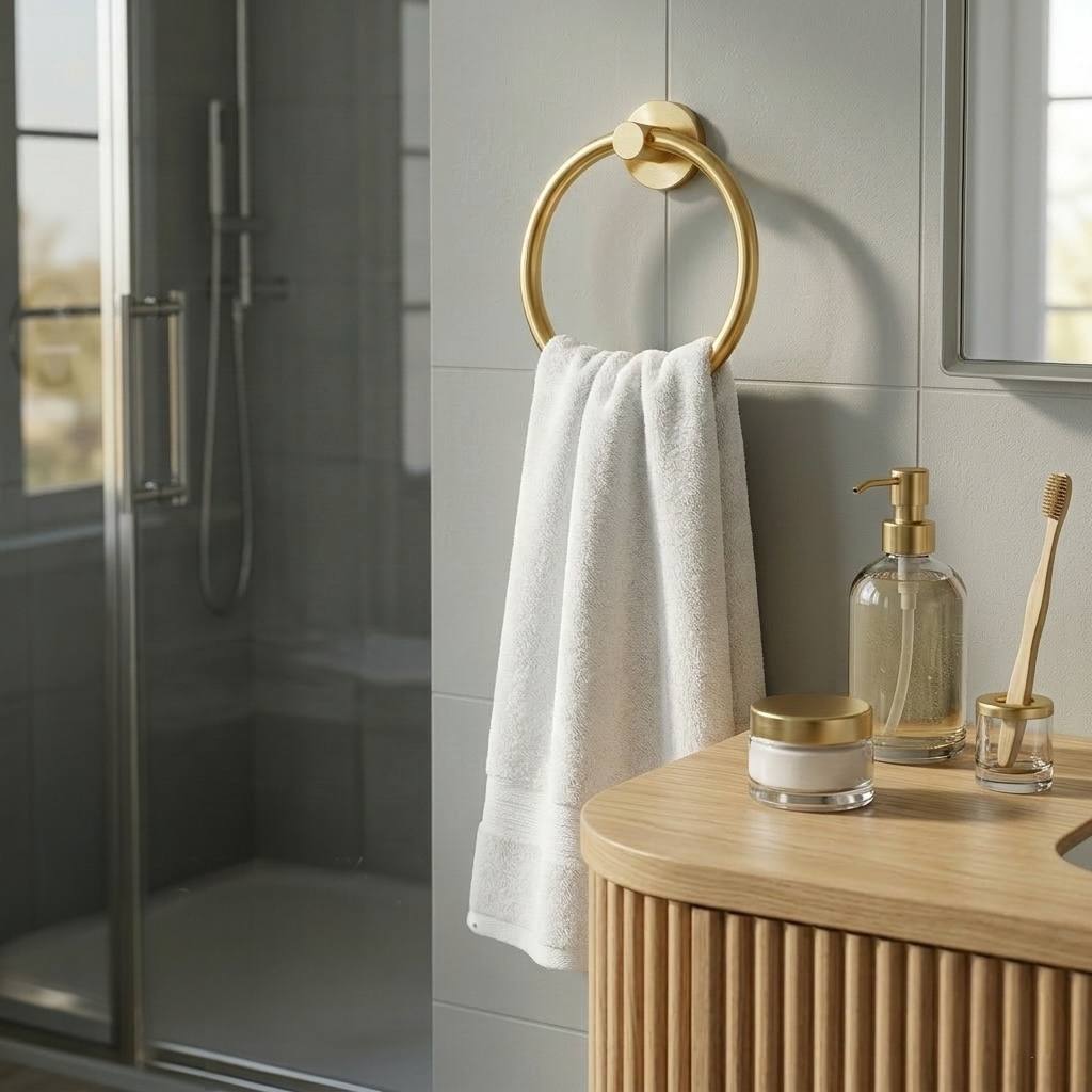 Traditional Towel Ring – Unlacquered Brass