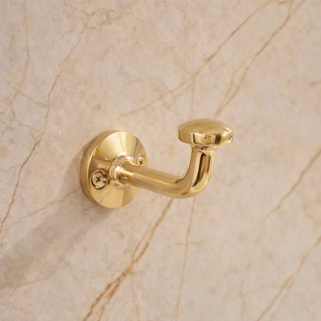 Unlacquered Brass Robe Hooks for Bathroom