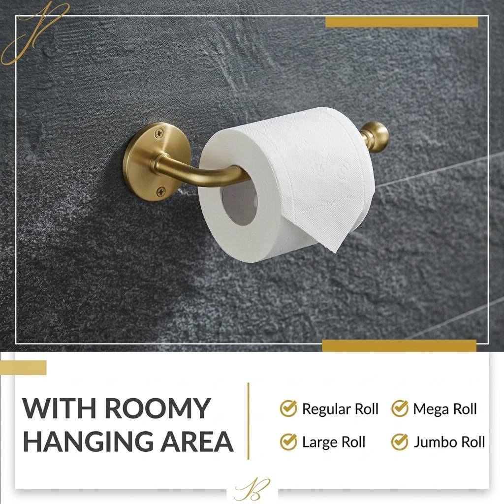 Traditional Brass Unlacquered Toilet Paper Holder