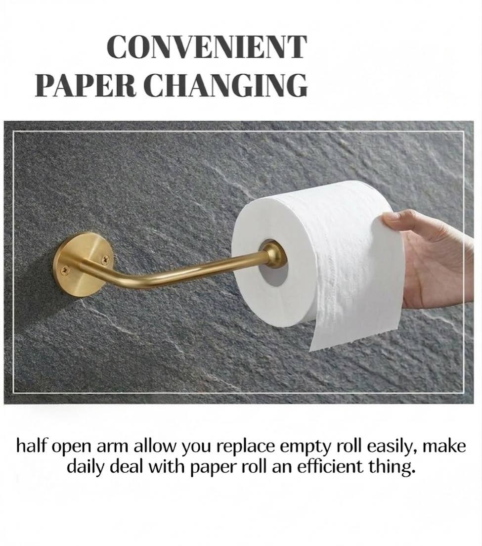 Traditional Brass Unlacquered Toilet Paper Holder
