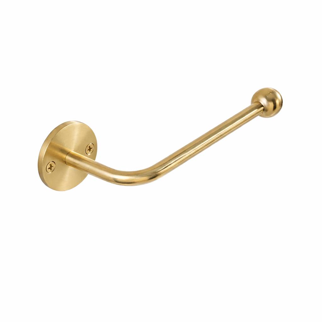 Traditional Brass Unlacquered Toilet Paper Holder