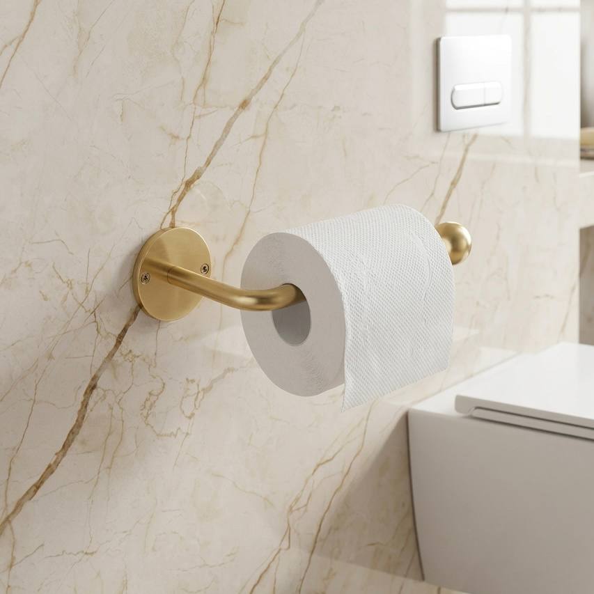 Traditional Brass Unlacquered Toilet Paper Holder