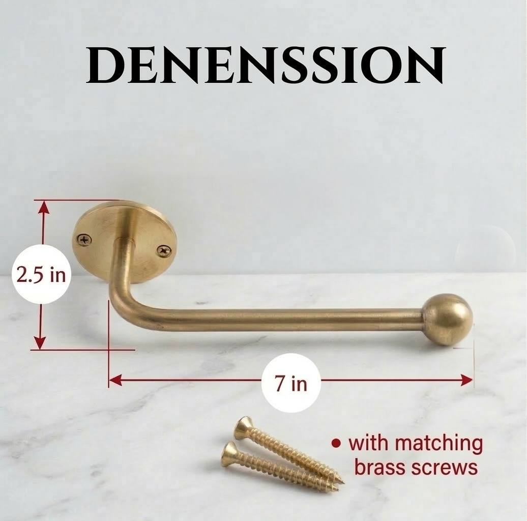 Traditional Brass Unlacquered Toilet Paper Holder