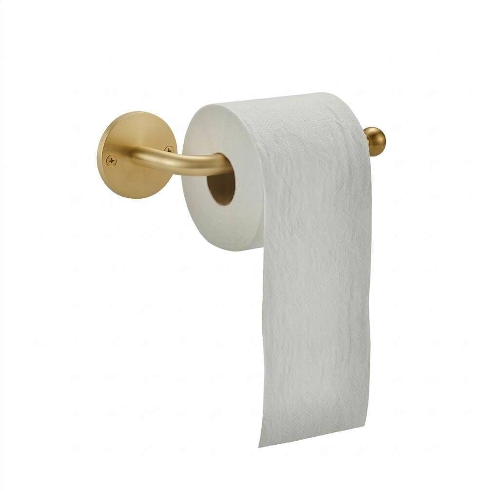 Traditional Brass Unlacquered Toilet Paper Holder