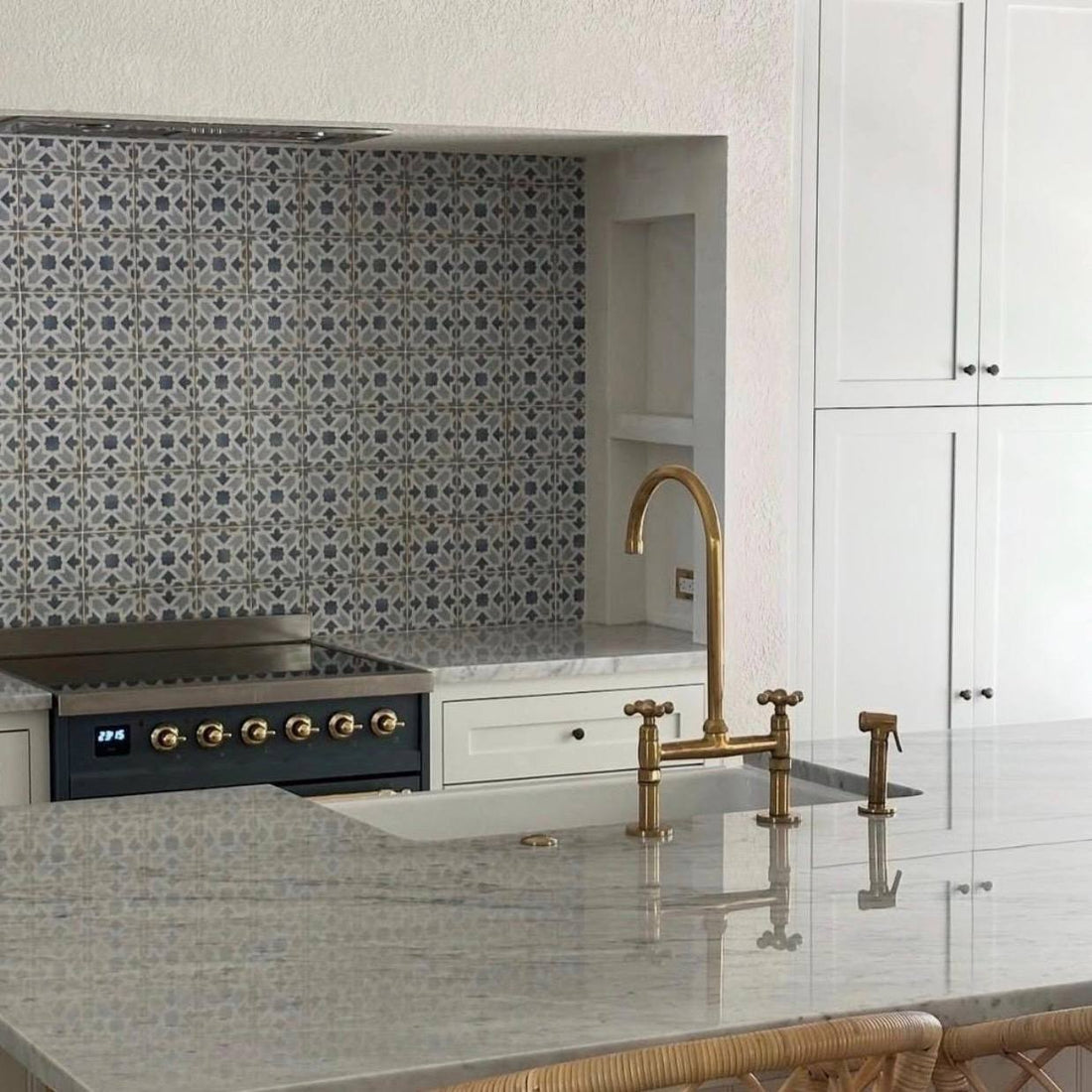 Brooklyn Bridge Unlacquered Brass Kitchen Faucet | Simple Cross Handles