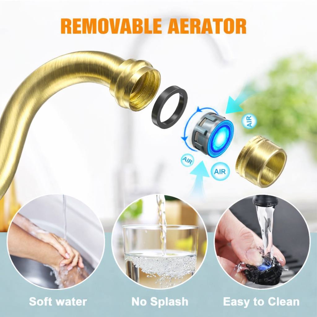 Classic Wall-Mount Unlacquered Brass Faucet | Cross Handles