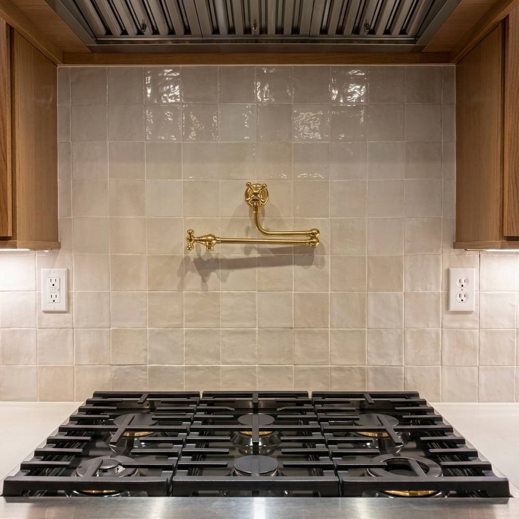 Albany Unlacquered Brass Wall Mount Pot Filler Faucet