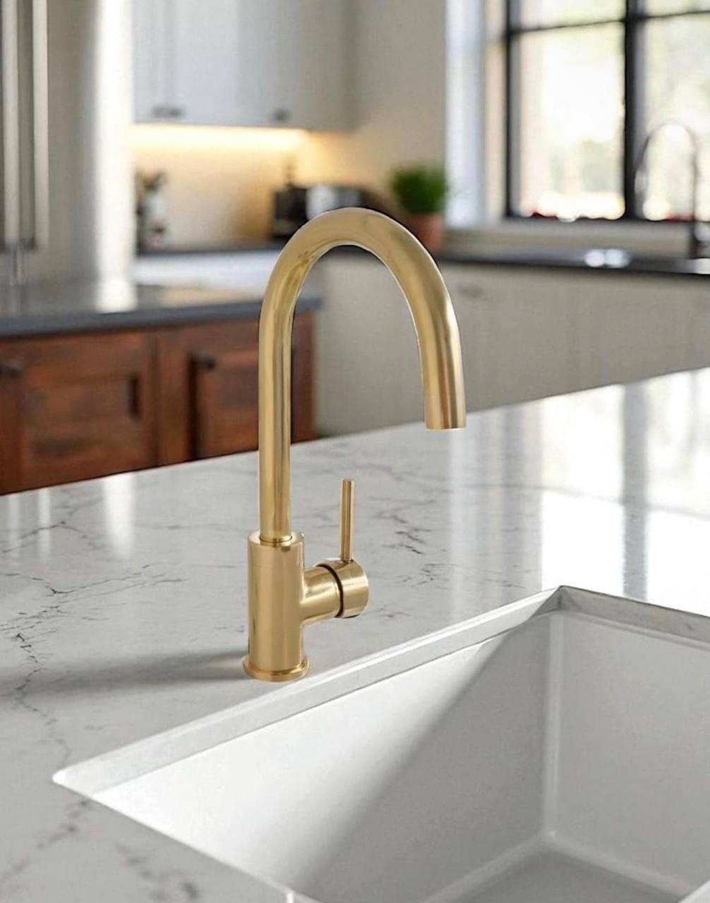 Basin Single-Hole Bar Faucet – Unlacquered Brass