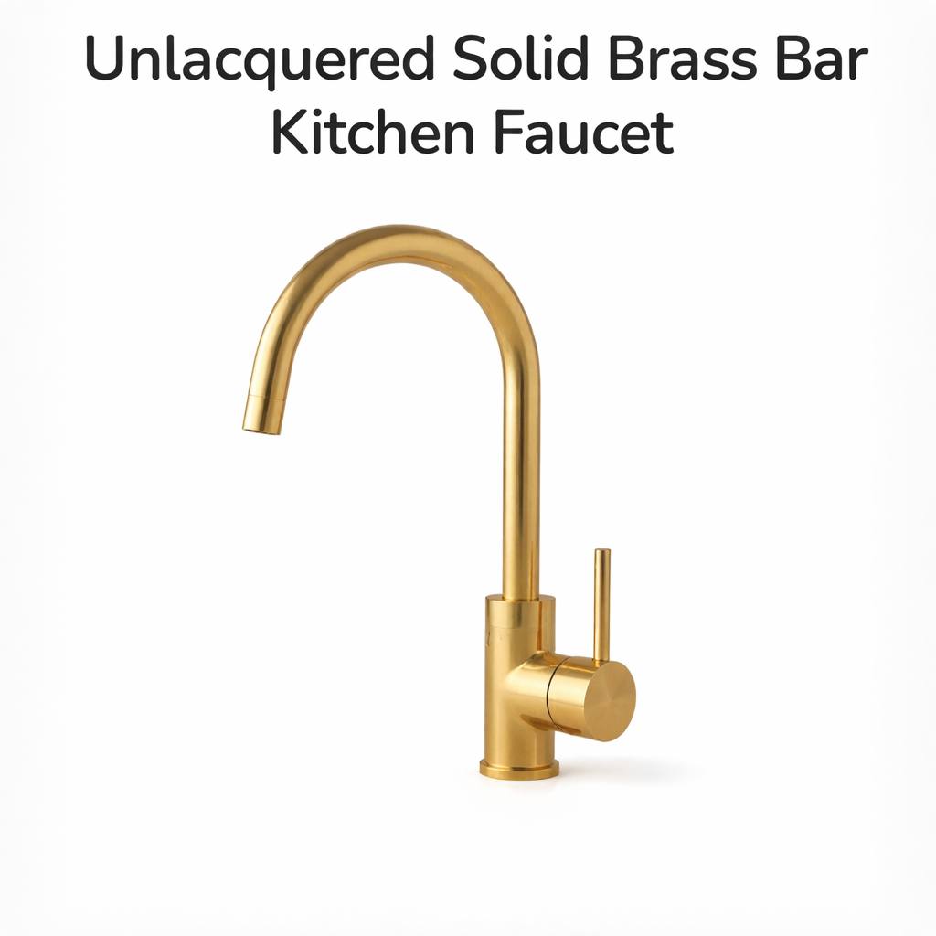 Basin Single-Hole Bar Faucet – Unlacquered Brass